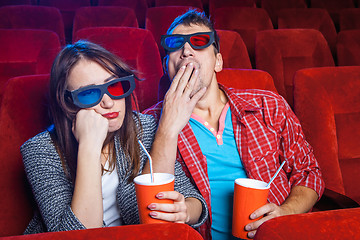 Image showing The spectators in the cinema