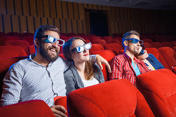 Image showing The spectators in the cinema