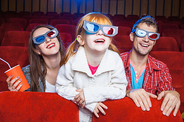 Image showing The spectators in the cinema