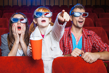 Image showing The spectators in the cinema