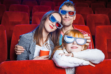 Image showing The spectators in the cinema