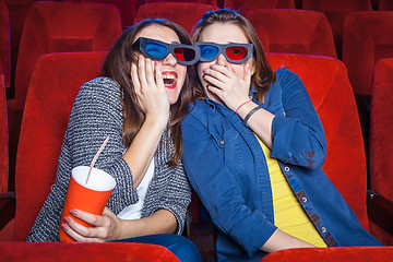 Image showing The spectators in the cinema