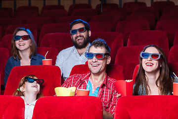 Image showing The spectators in the cinema