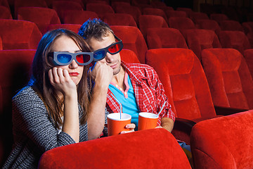 Image showing The spectators in the cinema