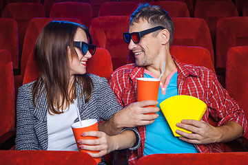 Image showing The spectators in the cinema