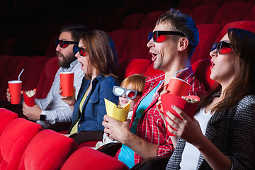 Image showing The spectators in the cinema