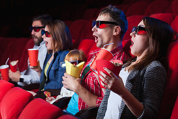 Image showing The spectators in the cinema