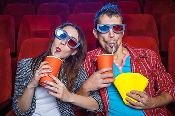 Image showing The spectators in the cinema