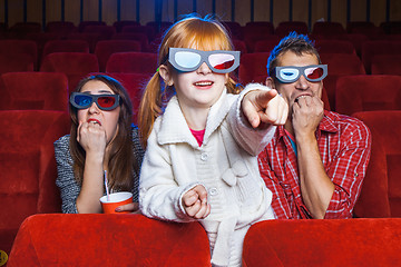 Image showing The spectators in the cinema