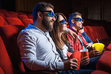 Image showing The spectators in the cinema