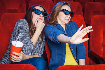 Image showing The spectators in the cinema