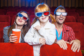 Image showing The spectators in the cinema