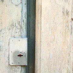 Image showing  traditional   door    in italy   ancian wood and traditional  t