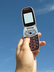 Image showing Holding a Mobile Phone