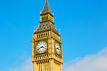 Image showing   big ben and historical  england  aged city