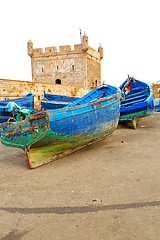 Image showing   boat and sea in africa morocco old  