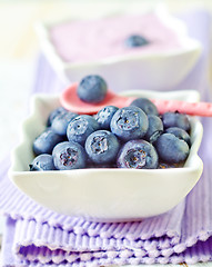 Image showing blueberry and yogurt