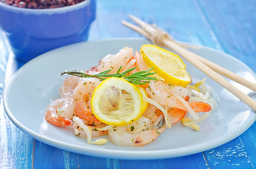 Image showing salad with shrimps