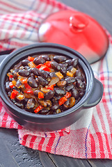 Image showing black beans with chili