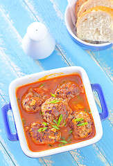 Image showing meat balls with sauce