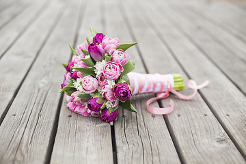 Image showing Tulips bridal bouquet for wedding