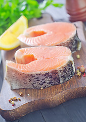 Image showing raw salmon