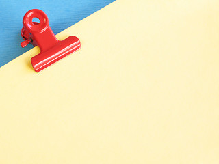 Image showing Red paper clip