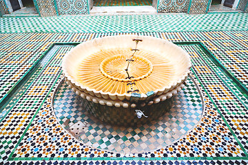 Image showing fountain in morocco africa  construction  mousque palace