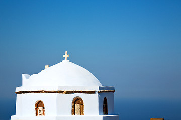 Image showing white cross  in santorini  