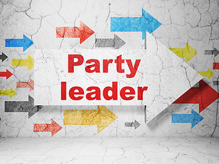 Image showing Politics concept: arrow with Party Leader on grunge wall background