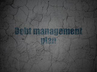 Image showing Business concept: Debt Management Plan on grunge wall background