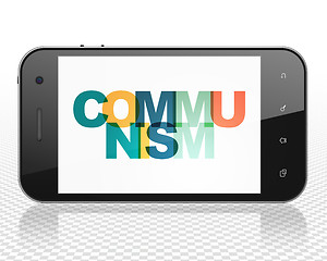 Image showing Politics concept: Smartphone with Communism on  display