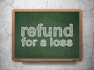 Image showing Insurance concept: Refund For A Loss on chalkboard background