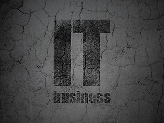 Image showing Business concept: IT Business on grunge wall background