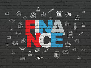 Image showing Business concept: Finance on wall background