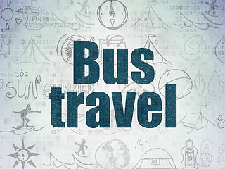 Image showing Tourism concept: Bus Travel on Digital Paper background