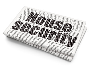 Image showing Protection concept: House Security on Newspaper background