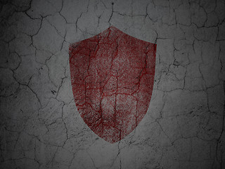 Image showing Security concept: Shield on grunge wall background