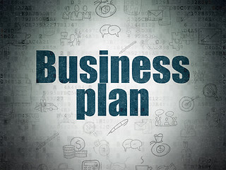 Image showing Finance concept: Business Plan on Digital Paper background