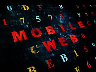 Image showing Web development concept: Mobile Web on Digital background