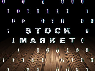 Image showing Finance concept: Stock Market in grunge dark room