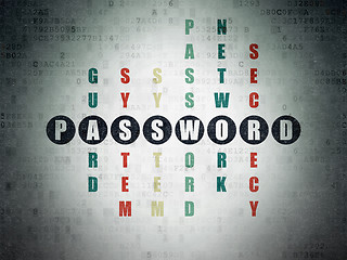 Image showing Protection concept: Password in Crossword Puzzle