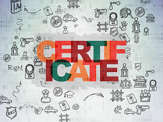 Image showing Law concept: Certificate on Digital Paper background