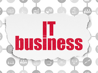 Image showing Business concept: IT Business on Torn Paper background