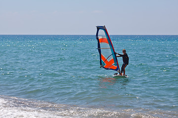 Image showing Little windsurfer