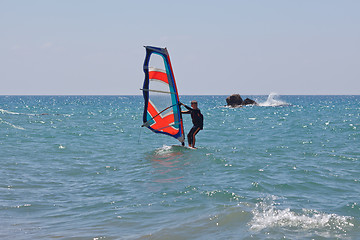 Image showing Little windsurfer