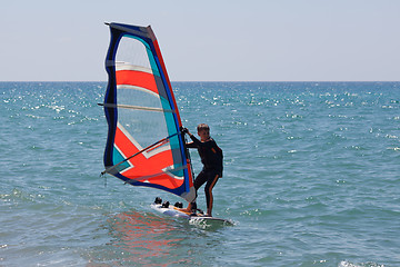 Image showing Little windsurfer