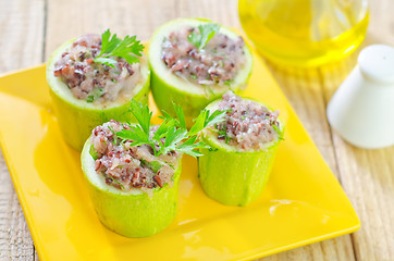 Image showing marrow stuffed rice and meat