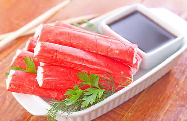 Image showing crab sticks