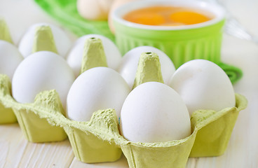 Image showing raw eggs